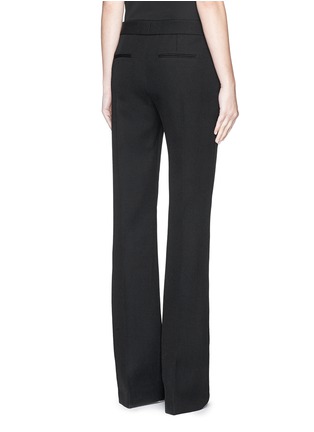 Back View - Click To Enlarge - VICTORIA BECKHAM - Bow waist wool gabardine flare pants