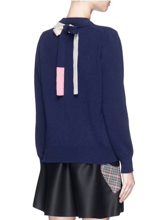 Back View - Click To Enlarge - VICTORIA BECKHAM - Bow back wool crew neck sweater
