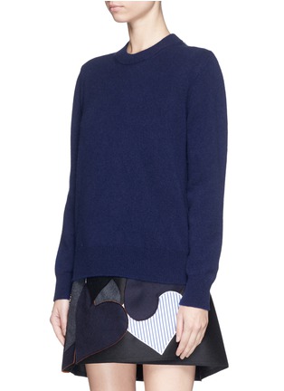 Front View - Click To Enlarge - VICTORIA BECKHAM - Bow back wool crew neck sweater