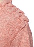 Detail View - Click To Enlarge - VICTORIA BECKHAM - Oversize plait shoulder marl wool blend sweater