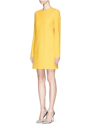 Front View - Click To Enlarge - VICTORIA BECKHAM - Open bow back double crepe shift dress