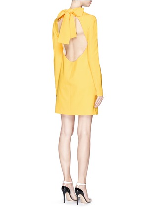 Figure View - Click To Enlarge - VICTORIA BECKHAM - Open bow back double crepe shift dress