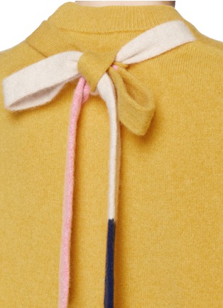 Detail View - Click To Enlarge - VICTORIA BECKHAM - Bow back lambswool sweater