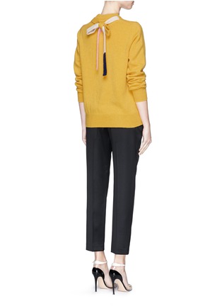 Figure View - Click To Enlarge - VICTORIA BECKHAM - Bow back lambswool sweater