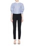 Figure View - Click To Enlarge - VICTORIA BECKHAM - Oversize candy stripe cotton poplin man shirt