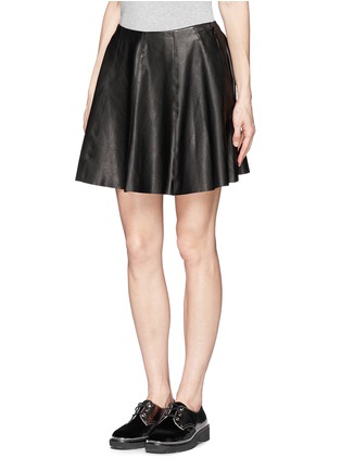 Front View - Click To Enlarge - THEORY - 'Merlock' leather skirt