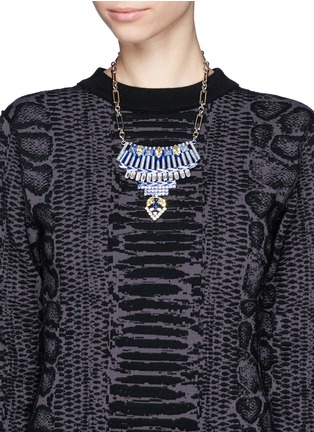 Figure View - Click To Enlarge - IOSSELLIANI - Crystal plastron necklace