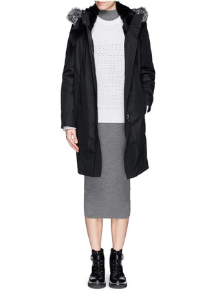 Figure View - Click To Enlarge - HELMUT LANG - 'Fur Lined Ultimate Trench' fox fur trim coat 