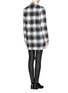 Back View - Click To Enlarge - THEORY - 'Café' blur plaid coat 
