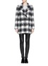 Main View - Click To Enlarge - THEORY - 'Café' blur plaid coat 
