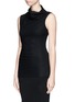 Front View - Click To Enlarge - HELMUT LANG - Drape neck wool knit sleeveless top