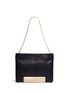 Main View - Click To Enlarge - JIMMY CHOO - 'Carrie' metal plaque washed leather bag