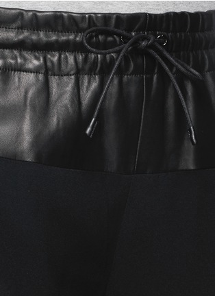 Detail View - Click To Enlarge - RAG & BONE - 'Owen' leather panel sweatpants