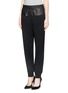 Front View - Click To Enlarge - RAG & BONE - 'Owen' leather panel sweatpants