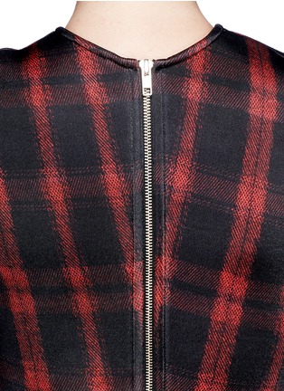 Detail View - Click To Enlarge - TORN BY RONNY KOBO - Morgan' check neoprene dress
