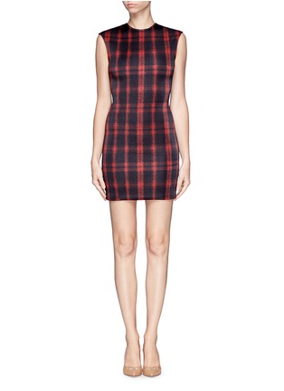 Main View - Click To Enlarge - TORN BY RONNY KOBO - Morgan' check neoprene dress