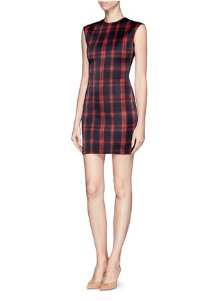 Figure View - Click To Enlarge - TORN BY RONNY KOBO - Morgan' check neoprene dress