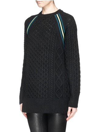 Front View - Click To Enlarge - T BY ALEXANDER WANG - Cable knit tunic sweater