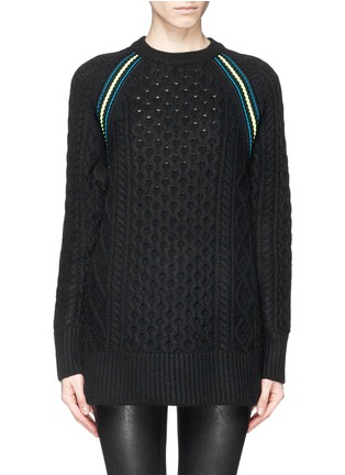 Main View - Click To Enlarge - T BY ALEXANDER WANG - Cable knit tunic sweater