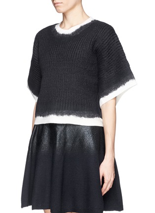Front View - Click To Enlarge - 3.1 PHILLIP LIM - Felted contrast trim cropped sweater