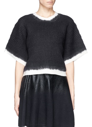 Main View - Click To Enlarge - 3.1 PHILLIP LIM - Felted contrast trim cropped sweater