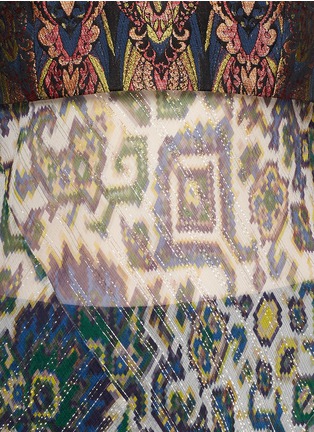 Detail View - Click To Enlarge - DRIES VAN NOTEN - 'Darah' bandeau top sheer ikat print maxi dress