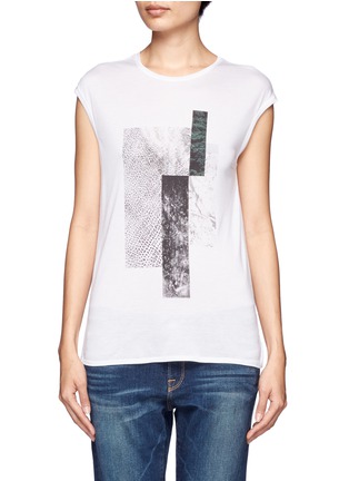 Main View - Click To Enlarge - HELMUT LANG - Collage print muscle T-shirt