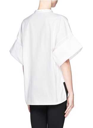 Back View - Click To Enlarge - 3.1 PHILLIP LIM - Oversized rolled cuff collarless shirt