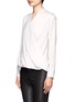 Front View - Click To Enlarge - HELMUT LANG - Draped wrapped front top