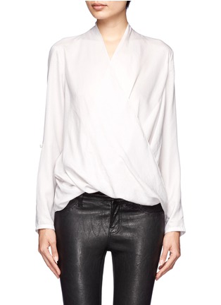 Main View - Click To Enlarge - HELMUT LANG - Draped wrapped front top