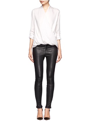 Figure View - Click To Enlarge - HELMUT LANG - Draped wrapped front top
