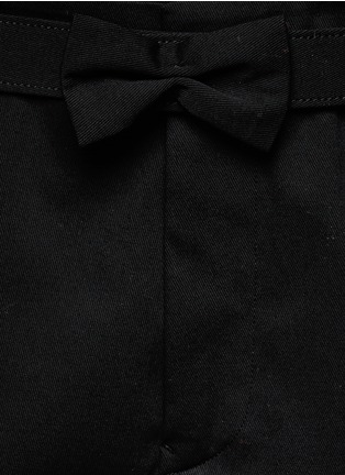 Detail View - Click To Enlarge - JIL SANDER - Bow belt straight twill pants