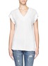 Main View - Click To Enlarge - THEORY - Silk V-neck rolled-cuff top