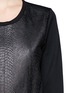Detail View - Click To Enlarge - HELMUT LANG - Embossed leather panel sweatshirt