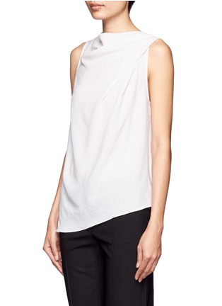 Front View - Click To Enlarge - HELMUT LANG - Draped neckline sleeveless top