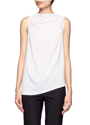 Main View - Click To Enlarge - HELMUT LANG - Draped neckline sleeveless top