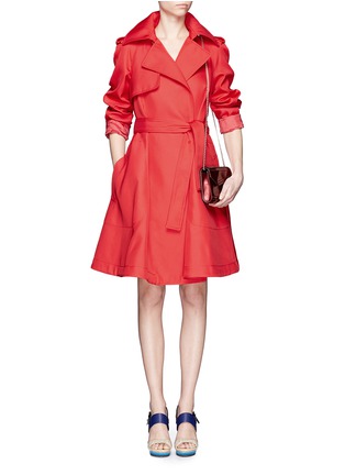 Detail View - Click To Enlarge - LANVIN - Techno duchesse flare trench coat
