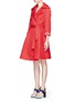 Front View - Click To Enlarge - LANVIN - Techno duchesse flare trench coat
