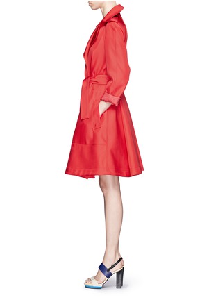 Figure View - Click To Enlarge - LANVIN - Techno duchesse flare trench coat