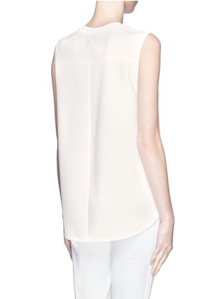 Back View - Click To Enlarge - 3.1 PHILLIP LIM - Chevron front high-low hem sculpted sleeveless top