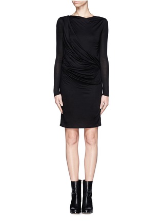 Main View - Click To Enlarge - HELMUT LANG - Wrapped open back draped dress