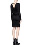 Figure View - Click To Enlarge - HELMUT LANG - Wrapped open back draped dress