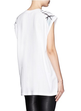Back View - Click To Enlarge - 3.1 PHILLIP LIM - Embellished printed muscle cotton tank top