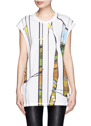 Main View - Click To Enlarge - 3.1 PHILLIP LIM - Embellished printed muscle cotton tank top