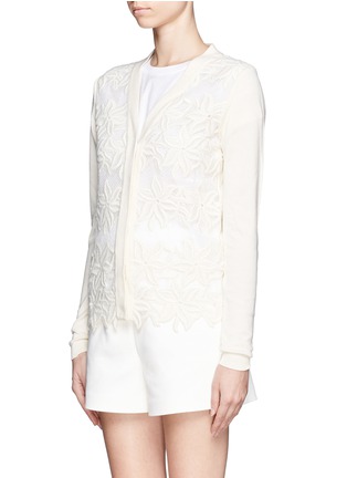 Front View - Click To Enlarge - CHLOÉ - Guipure lace cardigan