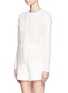 Front View - Click To Enlarge - CHLOÉ - Guipure lace cardigan