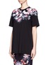 Front View - Click To Enlarge - GIVENCHY - Star rose print T-shirt