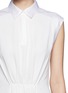 Detail View - Click To Enlarge - 3.1 PHILLIP LIM - Gathered front sleeveless collared shirt dress