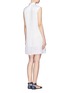 Back View - Click To Enlarge - 3.1 PHILLIP LIM - Gathered front sleeveless collared shirt dress