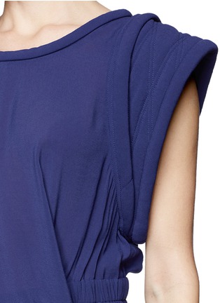Detail View - Click To Enlarge - IRO - 'Gaige' padded sleeve twist-front dress